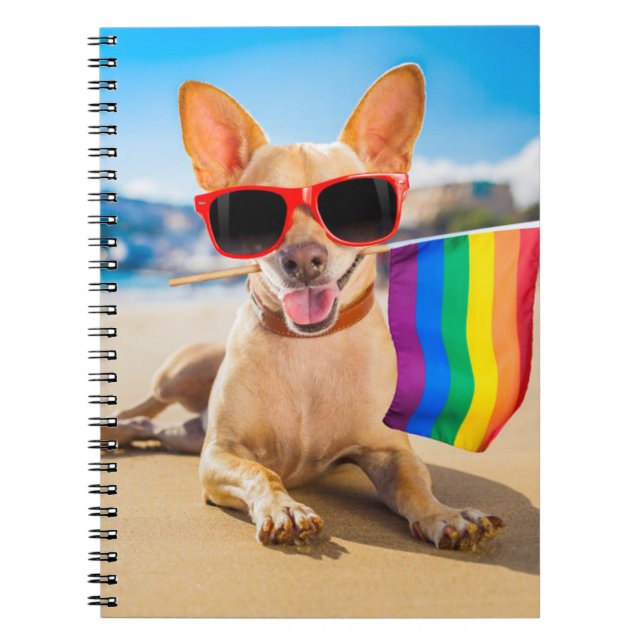 Chihuahua Dog  at the Beach Notebook (Front)