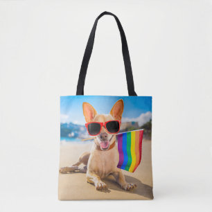 Chihuahua Dog  at the Beach Tote Bag