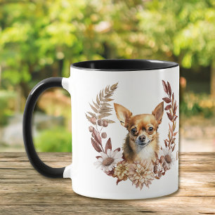 Chihuahua Dog Autumn Wreath Mug