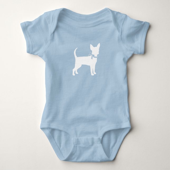 Chihuahua Dog Baby Shower Baby Bodysuit (Front)
