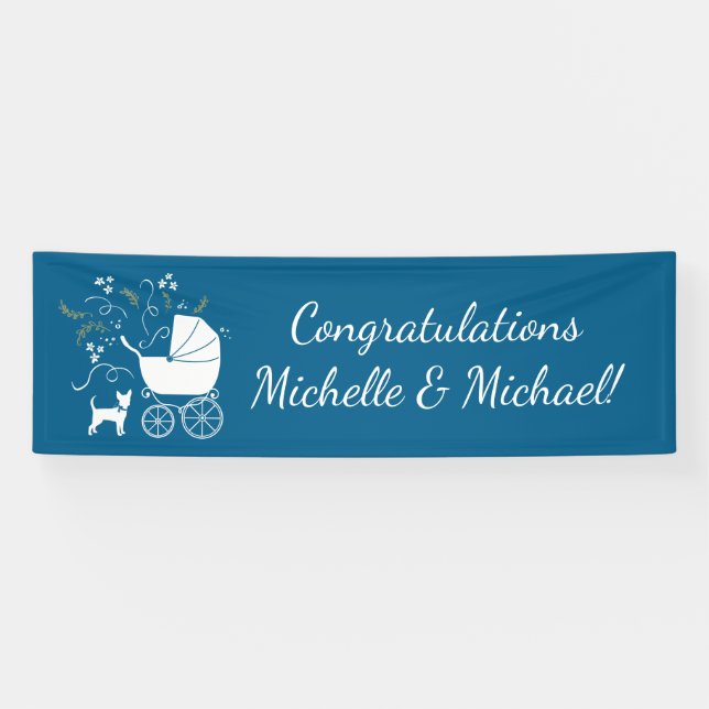 Chihuahua Dog Baby Shower Banner (Horizontal)