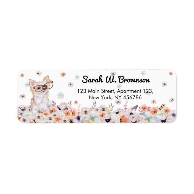 Chihuahua Dog Breed Return Address Label (Front)