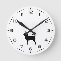 Chihuahua Dog Breed Silhouette Black and White