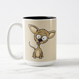 Chihuahua dog cartoon by tezatoons Two-Tone coffee mug