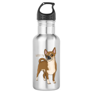 Chihuahua dog cartoon illustration 532 ml water bottle