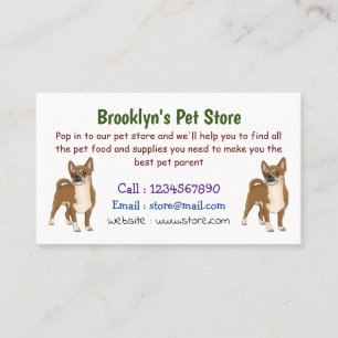 Chihuahua dog cartoon illustration business card