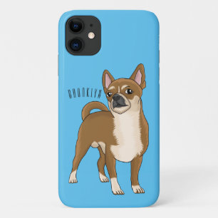 Chihuahua dog cartoon illustration iPhone 11 case