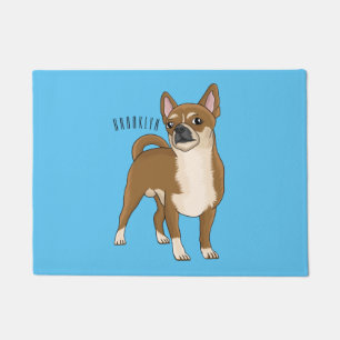 Chihuahua dog cartoon illustration doormat