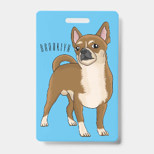 Chihuahua dog cartoon illustration ID badge