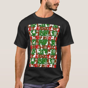 Chihuahua Dog Christmas Plaid Chihuahua Xmas Graph T-Shirt