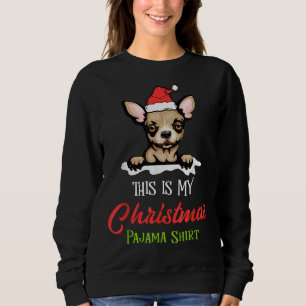 Chihuahua Dog Christmas Pyjamas Santa Clause Sweatshirt