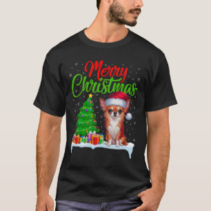 Chihuahua Dog Christmas Tree Lights Xmas Chihuahua T-Shirt