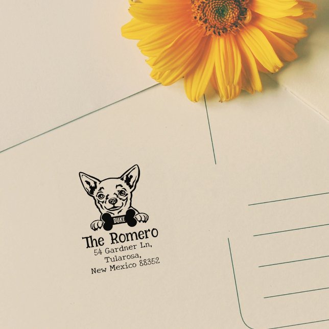 Chihuahua Dog, Custom Return Address,  Rubber Stamp (Creator Uploaded)