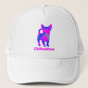 Chihuahua Dog Cute Pink Silhouette Custom Trucker Hat