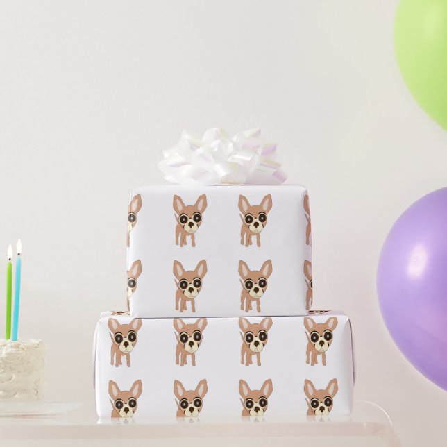 Chihuahua Dog Design Wrapping Paper (Party Gifts)