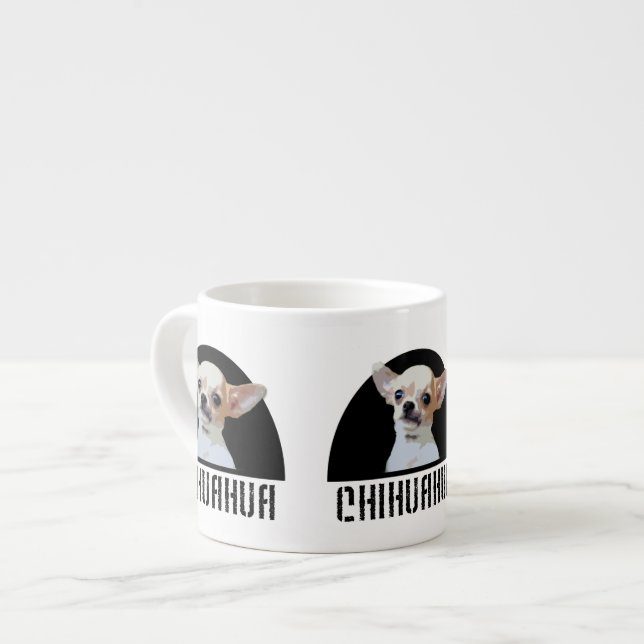 Chihuahua dog espresso cup (Front Left)