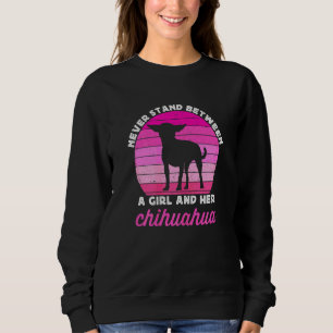 Chihuahua Dog For Girls Girl Retro Chiwawa Dog Sweatshirt