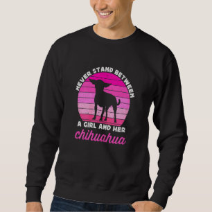 Chihuahua Dog For Girls Girl Retro Chiwawa Dog Sweatshirt