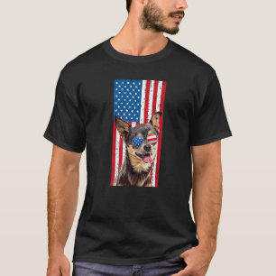 Chihuahua Dog For Kids Boy Black Chiwawa American T-Shirt