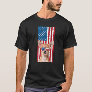Chihuahua Dog For Men Boys Brown Chiwawa  American T-Shirt