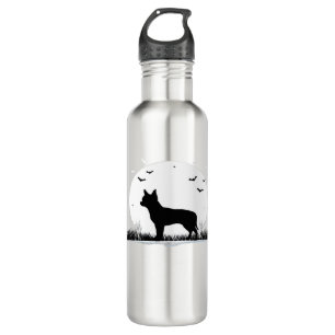 Chihuahua Dog � Halloween Moon Silhouette Classic 710 Ml Water Bottle