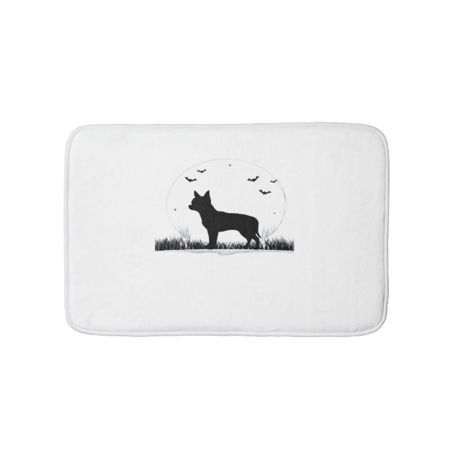 Chihuahua Dog – Halloween Moon Silhouette Classic  Bath Mat (Front)
