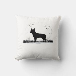Chihuahua Dog � Halloween Moon Silhouette Classic  Cushion