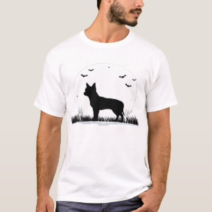 Chihuahua Dog � Halloween Moon Silhouette Classic T-Shirt