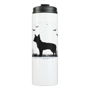 Chihuahua Dog – Halloween Moon Silhouette Classic  Thermal Tumbler