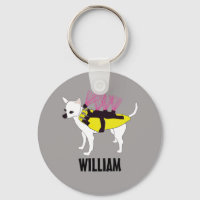 Chihuahua Dog in a Coyote Jacket Personalised