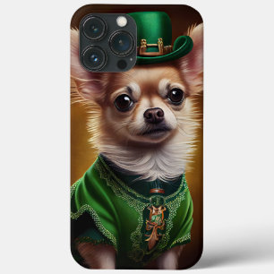 Chihuahua Dog in St. Patrick's Day Dress iPhone 13 Pro Max Case