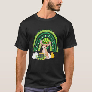 Chihuahua Dog Irish Leprechaun Rainbow Saint St Pa T-Shirt