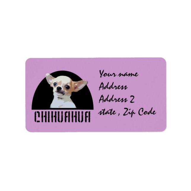 Chihuahua dog label (Front)