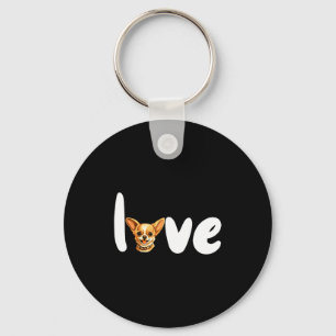 Chihuahua Dog Love For Valentines Day Key Ring