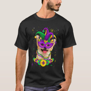 Chihuahua Dog Lover Mardi Gras Carnival Funny Mask T-Shirt