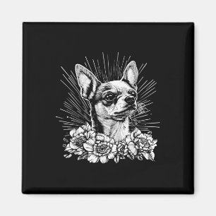 Chihuahua Dog Lover Retro Style Tattoo Magnet