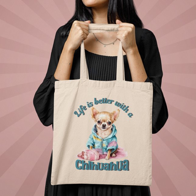 Chihuahua Dog-Lover Tote Bag (Creator Uploaded)