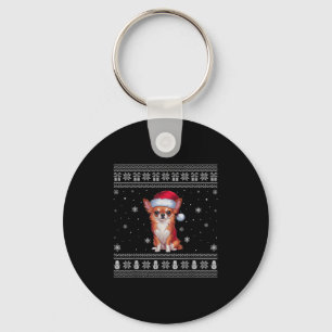 Chihuahua Dog Lovers Men Women Santa Ugly Xmas Swe Key Ring