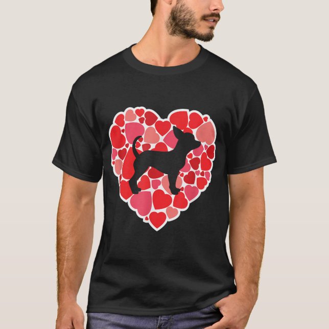 Chihuahua Dog Lovers Valentine'S Day  T-Shirt (Front)