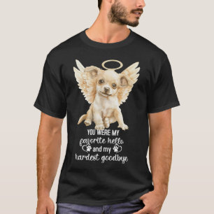 Chihuahua Dog Memorial Angel Paw Prints Wings Pet T-Shirt