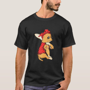Chihuahua Dog Mom Bandana Cute I Love Mom Tattoo M T-Shirt