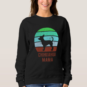 Chihuahua Dog Mom Vintage 70s 80s Cute Retro Sweatshirt