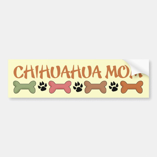Chihuahua Dog Mum Bumper Sticker (Front)