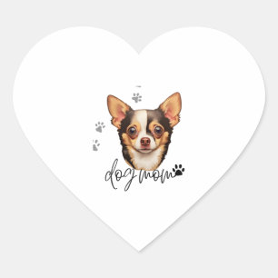 Chihuahua Dog Mum  Heart Sticker