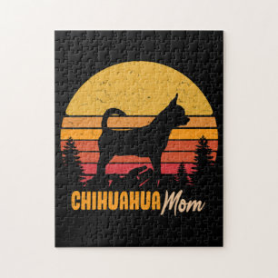 Chihuahua Dog Mum Vintage Retro Jigsaw Puzzle