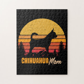 Chihuahua Dog Mum Vintage Retro Jigsaw Puzzle