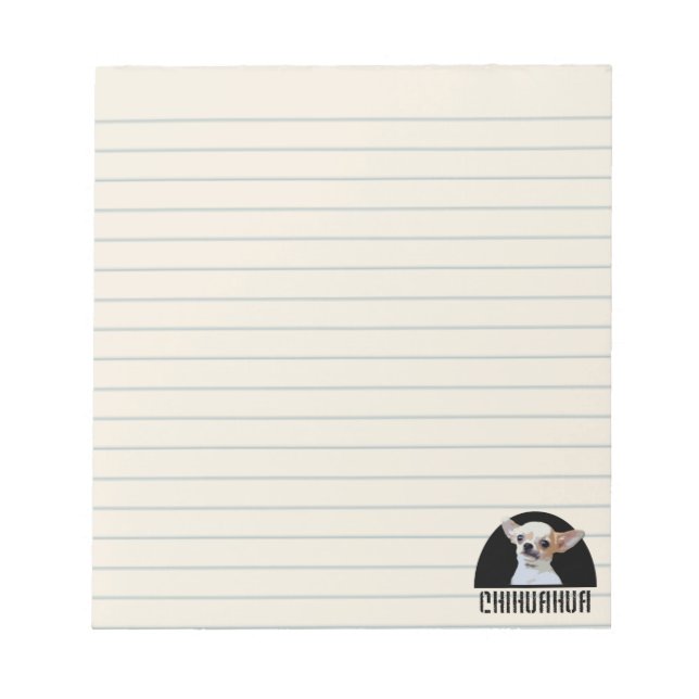 Chihuahua  dog notepad (Front)