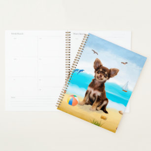 Chihuahua Dog on Beach Planner