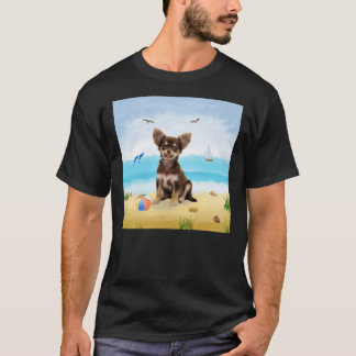 Chihuahua Dog On Beach T-Shirt