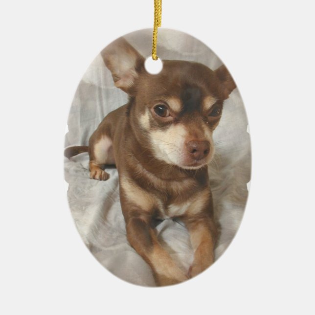 Chihuahua Dog Ornament (Front)